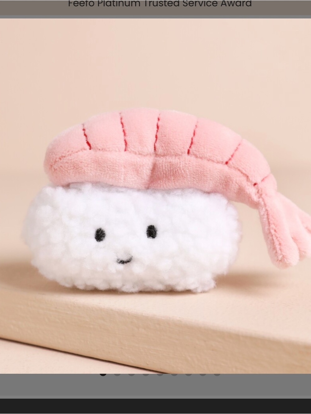 Retired Jellycat Shrimp Nigiri Plush